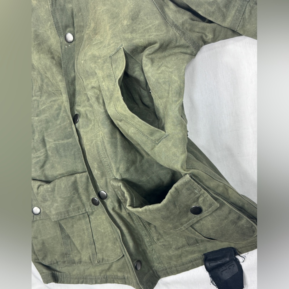 The Hundreds x Public Label Field Jacket Waxed Cotton Plaid Lined Corduroy Zip S - Picture 4 of 16